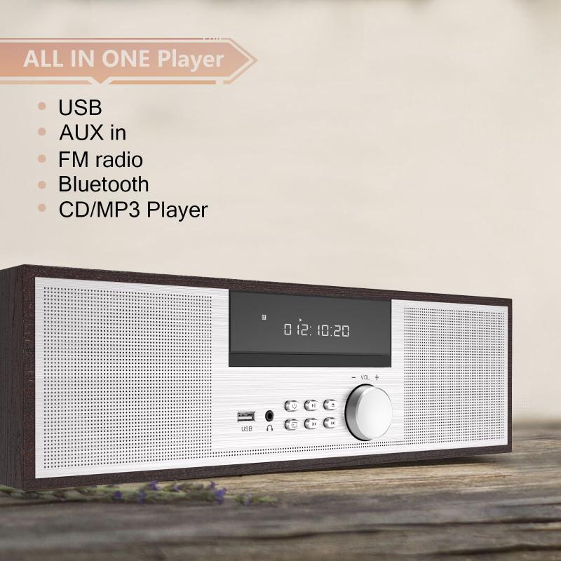 Sistema de Prateleira Estéreo LONPOO LP-816 40W RMS com Bluetooth